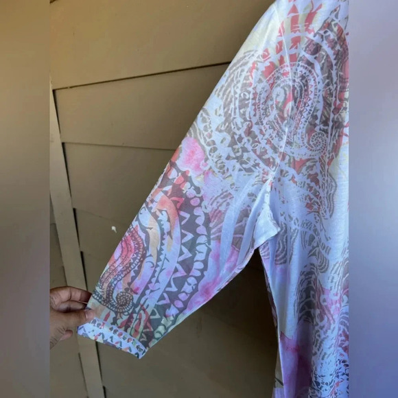 Weekends by Chico's Long Sleeve Top - Size L (2) - Bohemian, Paisley - Picture 3 of 5